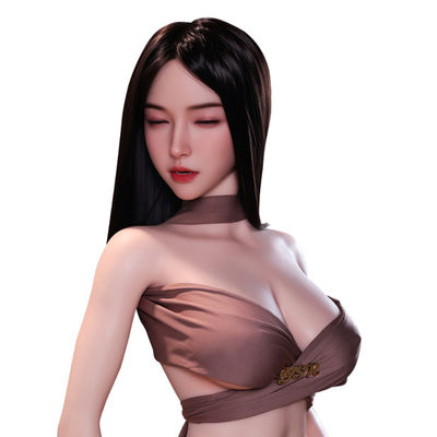 kaufen Sextoys Kopf für einen Blowjob mit schwarzen, geraden, langen Haaren, Silikon-Clamping Sexdoll Kopf für einen Blowjob Online-Herstellung